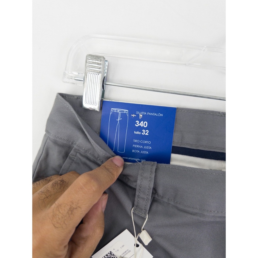 NWT Arturo Calle Pants Mens 32 Tapered Chino Pockets Flat Front Preppy - Picture 6 of 10